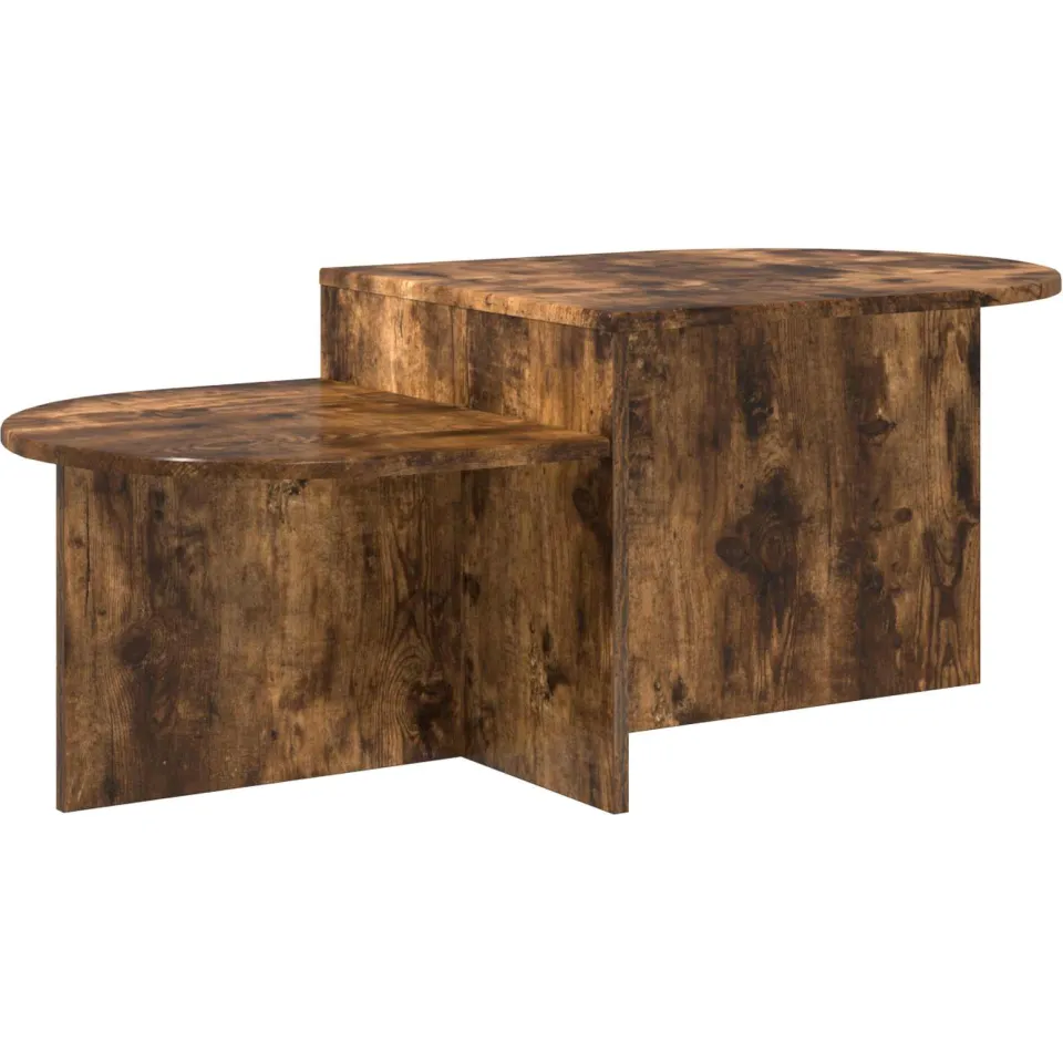 vidaXL Salontafel Gerookt eiken 100 x 50 x 40 cm Bewerkt hout, foto 3