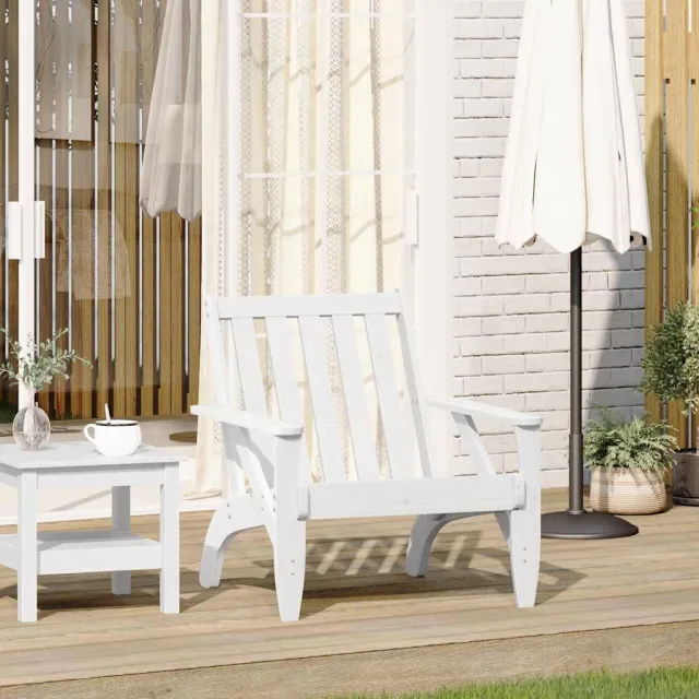 vidaXL Tuinstoel Adirondack 75x77x77 cm massief grenenhout wit