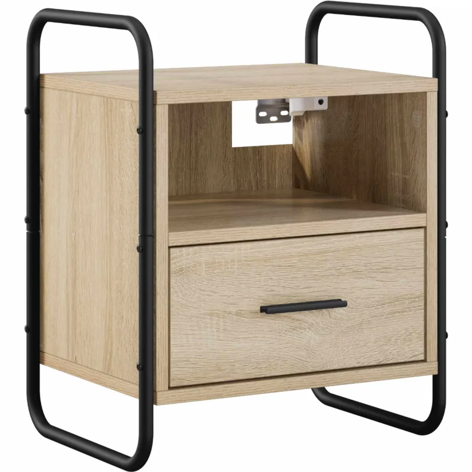 vidaXL Hangend nachtkastje 2 st Sonoma Eiken 40 x 30 x 50 cm Bruin