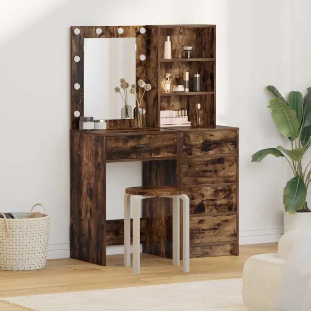 vidaXL Plafondtafel 2 st Bruin 50 x 41 x 135 cm Bewerkt hout, foto 2