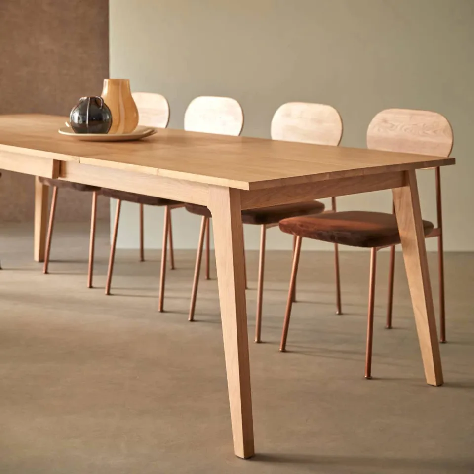 Tikamoon Esmée uitschuifbare eettafel naturel, foto 2