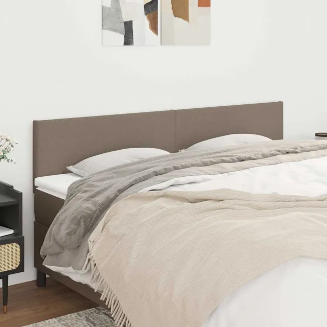 vidaXL Hoofdborden 200x5x78/88 cm stof taupe