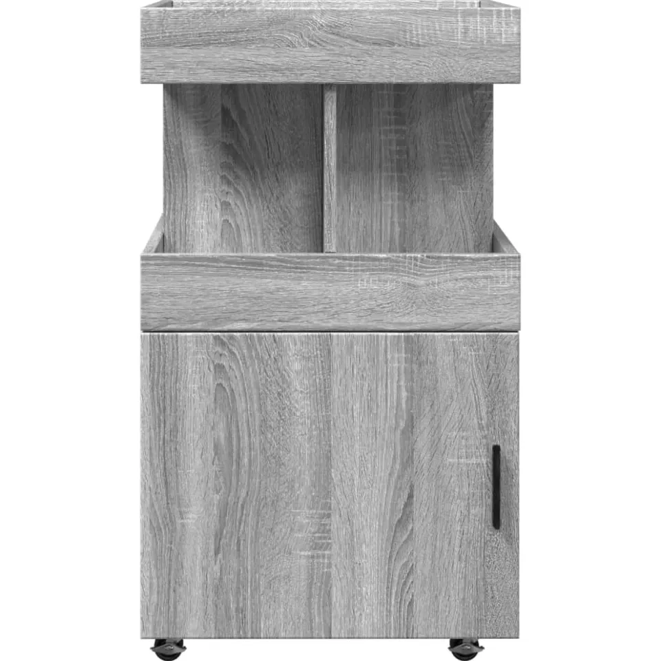 vidaXL Drankkar 50x41x89 cm bewerkt hout grijs sonoma eikenkleurig