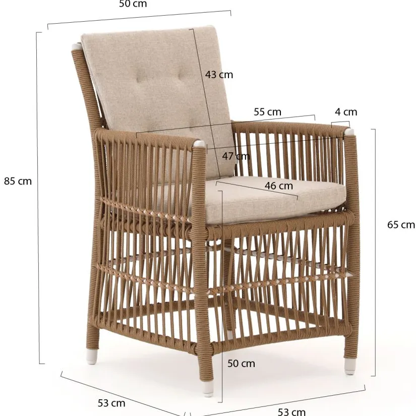 Manifesto Furniture Manifesto Ortello/Linosa 180cm dining tuinset 5-delig