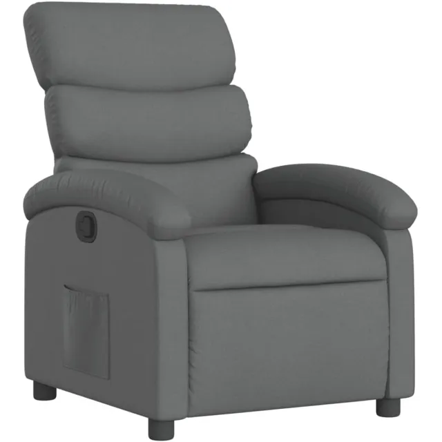vidaXL Relaxfauteuil - donkergrijze - stof Donkergrijs