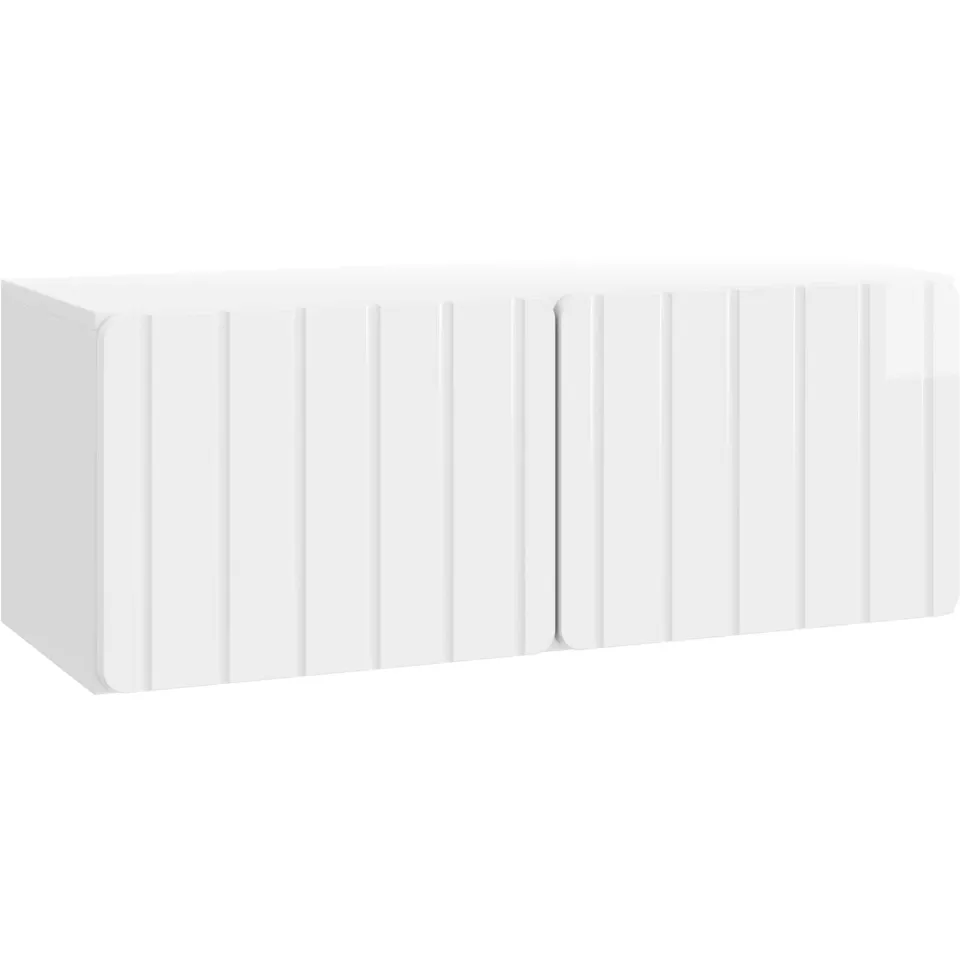 vidaXL Wandbeugel TV-kast 78,5 x 31 x 30 cm Hoogglans Wit Bewerkt hout, foto 3