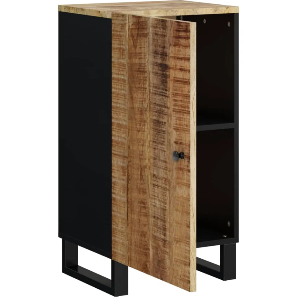 vidaXL Dressoir met deur 40x31x75 cm massief mangohout bruin, foto 4