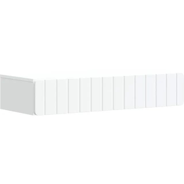 vidaXL Wandgemonteerde - Zijtafel - 87,5 - x - 34,5 - x - 17 - cm - Bewerkt - hout - Wit