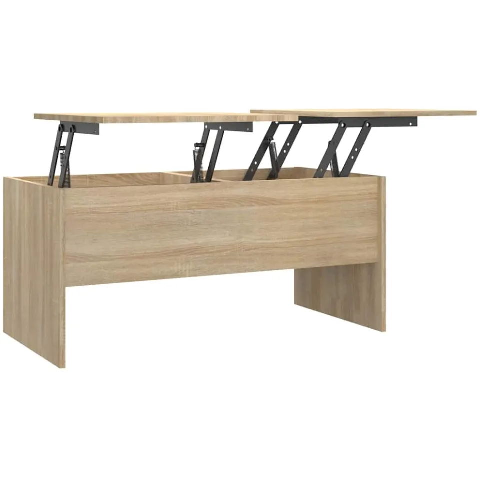vidaXL Salontafel 102x50,5x46,5 cm bewerkt hout sonoma eikenkleurig Bruin