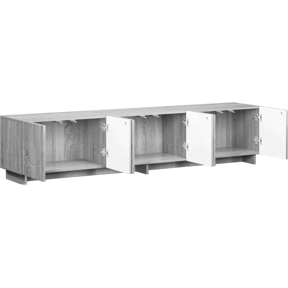 vidaXL tv-meubel 180 x 34,5 x 40 cm Grijs Sonoma Bewerkt hout, foto 2