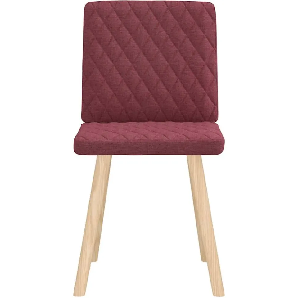 vidaXL Eetkamerstoelen 2 st stof wijnrood