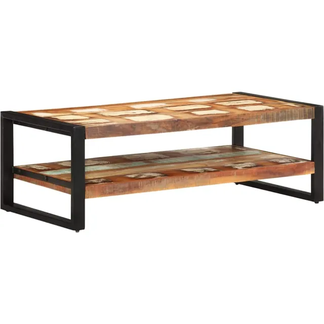 vidaXL Salontafel 120x60x40 cm massief gerecycled hout bruin, foto 2