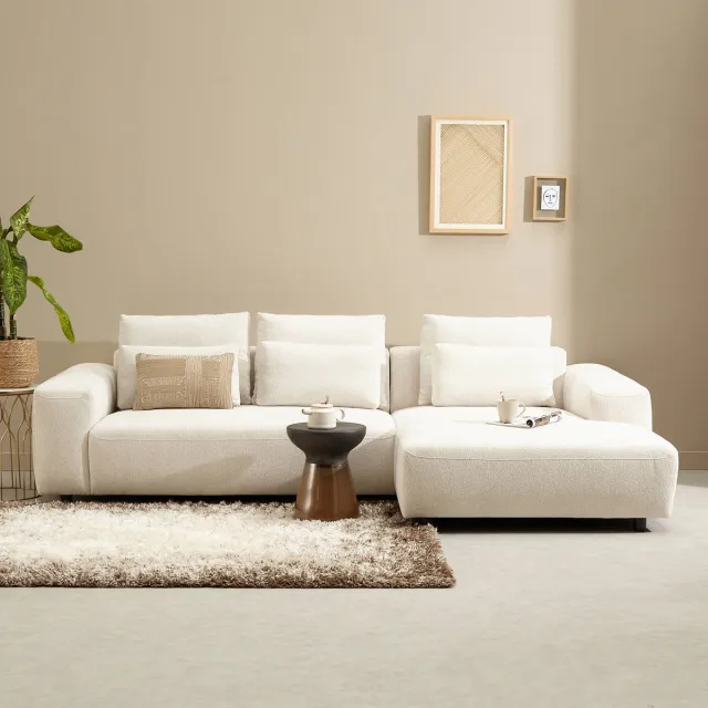 NOUS Living hoekbank rechts Miro - beige