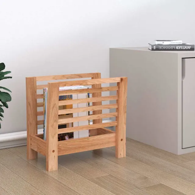 vidaXL Tijdschriftenrek 40x26,5x38,5 cm massief walnotenhout Bruin