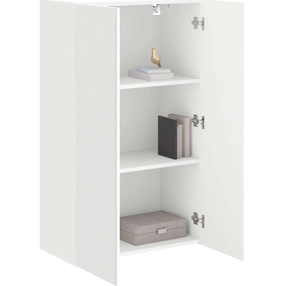 vidaXL TV-wandkast 59,5 x 31 x 100 cm Wit Bewerkt hout