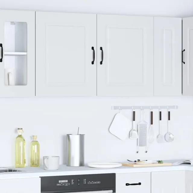 vidaXL Keukenbovenkasten 2 st Kalmar bewerkt hout wit