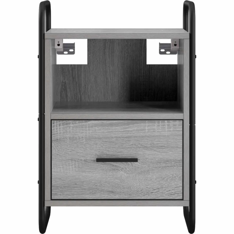 vidaXL Hangend nachtkastje Grijs Sonoma 40 x 30 x 60 cm Bewerkt hout, foto 4
