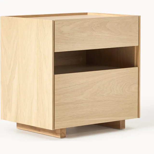 Westwing Collection Houten nachtkastje Larsen Beige