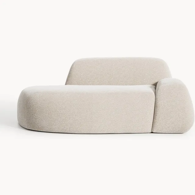 Westwing Collection Bank Wolke (2-zits) met chaise longue beige