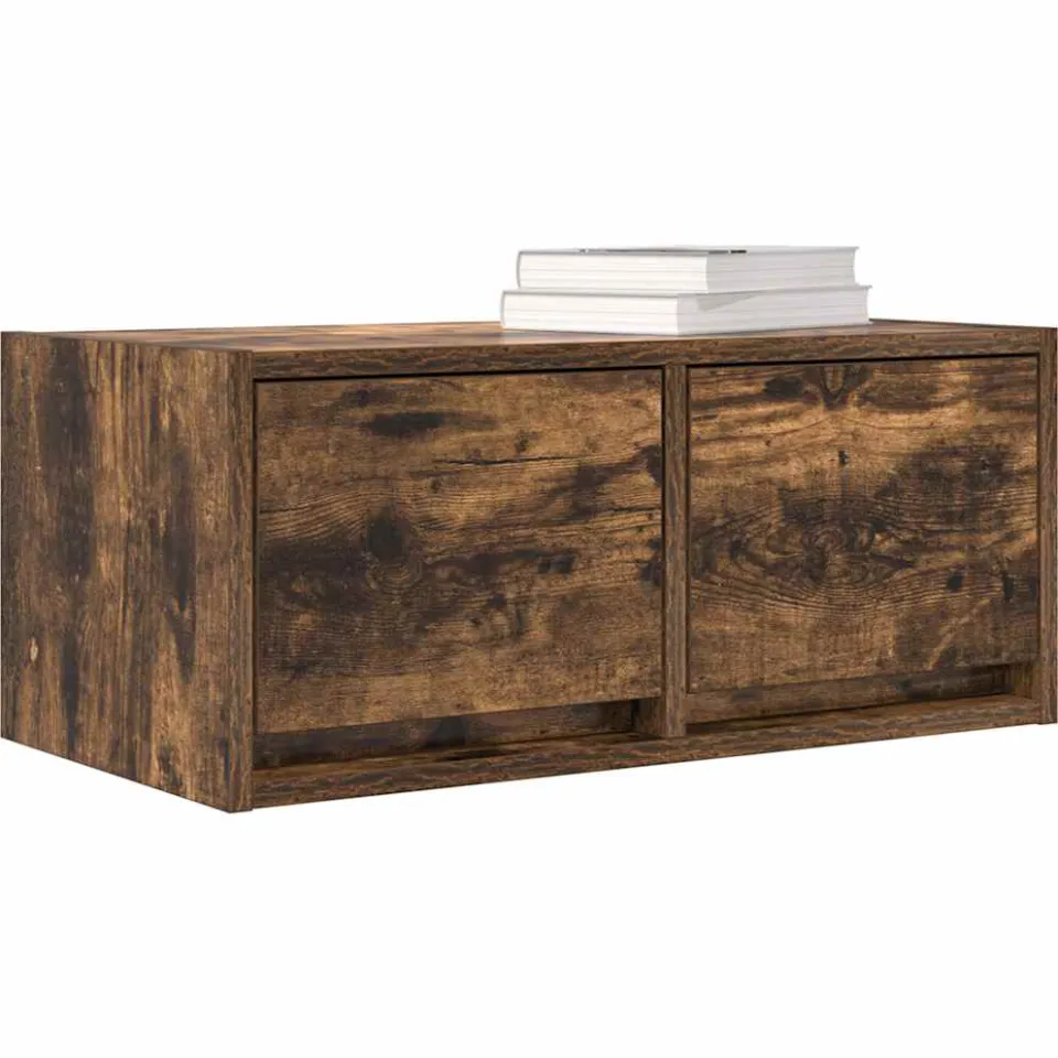 vidaXL TV-meubel 60x31x25,5 cm bewerkt hout gerookt eikenkleurig
