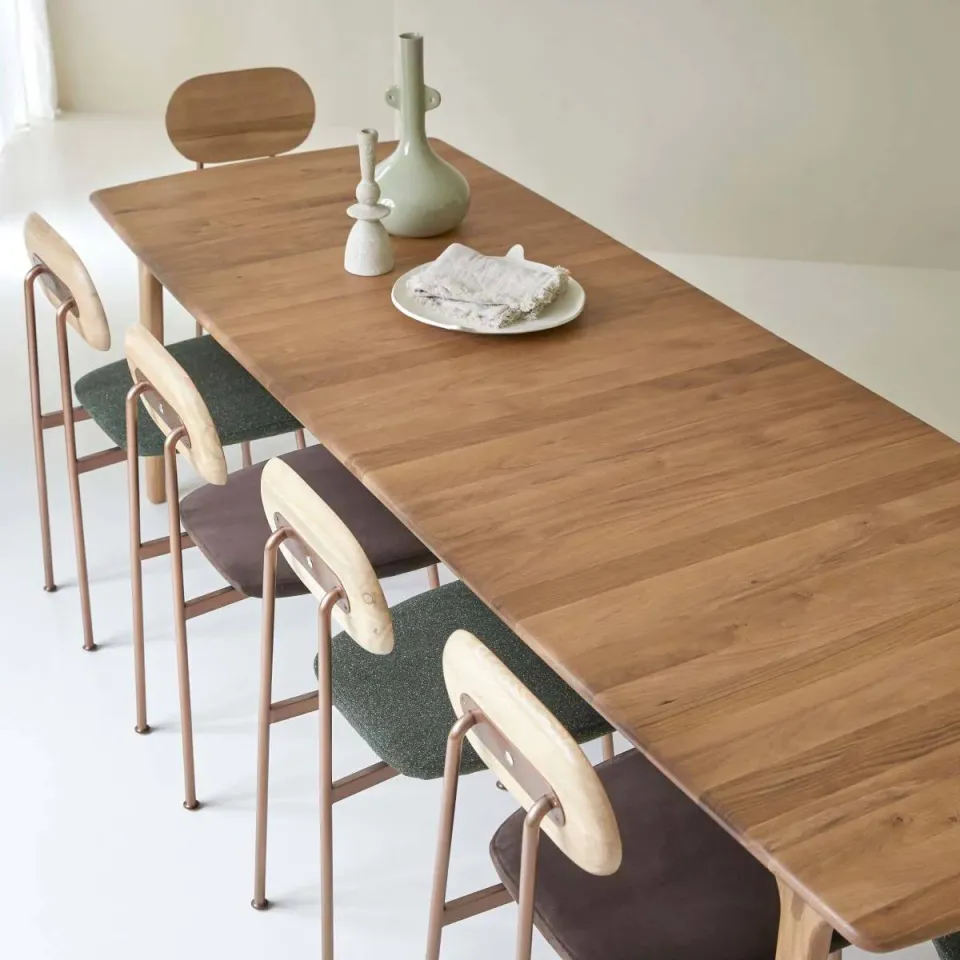 Tikamoon Clara uitschuifbare tuintafel naturel