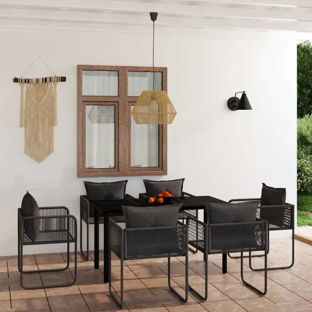 vidaXL 7-delige Tuinset zwart, foto 2