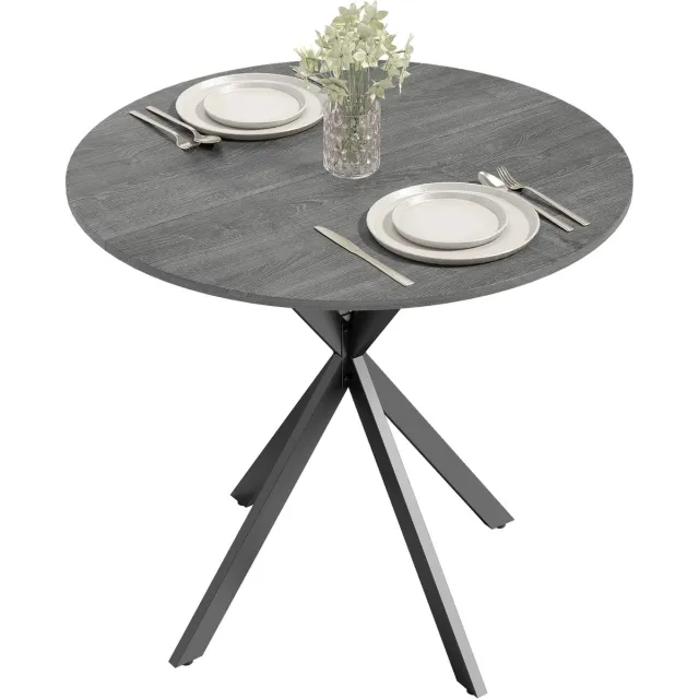 Homcom Eettafel - Spaanplaat - 80x80x75cm - Grijs