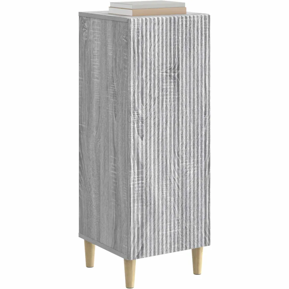 vidaXL Dressoir Grijs sonoma 33 x 34,5 x 90 cm Bewerkt hout