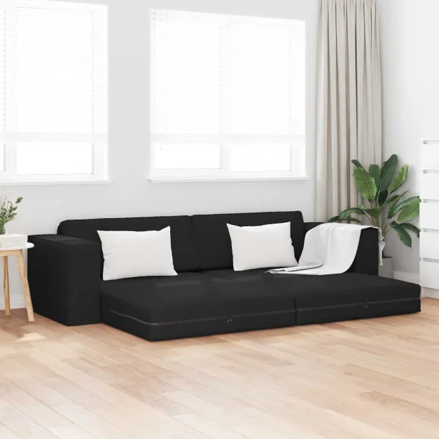 vidaXL Slaapbank Zwart 245 x 78 x 77 cm Stof