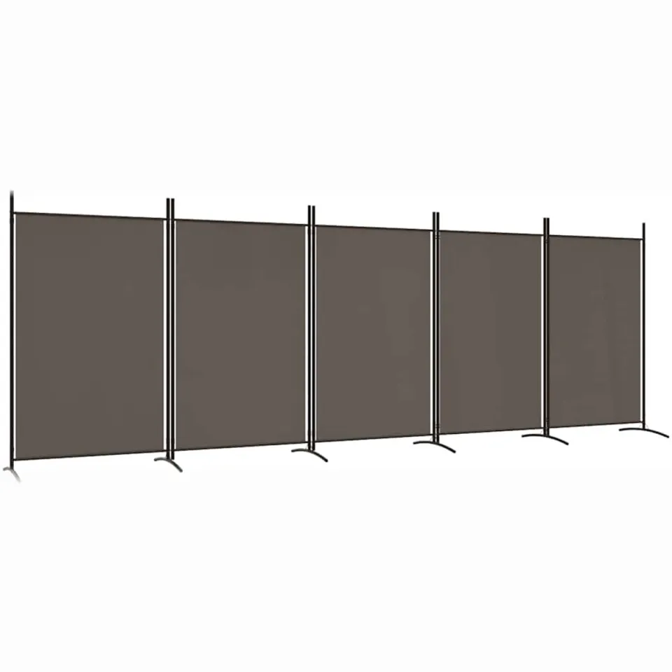 vidaXL Kamerscherm met 5 panelen 433x180 cm stof antracietkleurig, foto 3