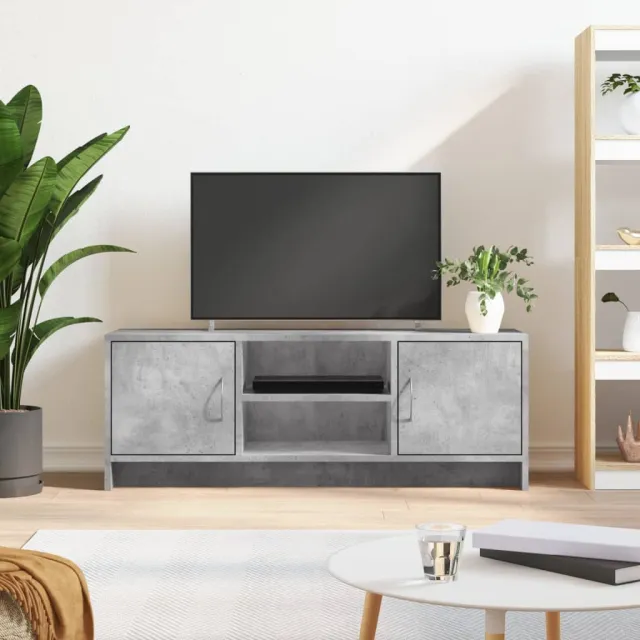 vidaXL Tv-meubel 102x30x37,5 cm bewerkt hout betongrijs grijs, foto 2