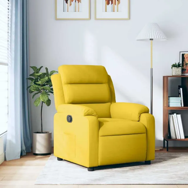vidaXL Fauteuil verstelbaar fluweel geel