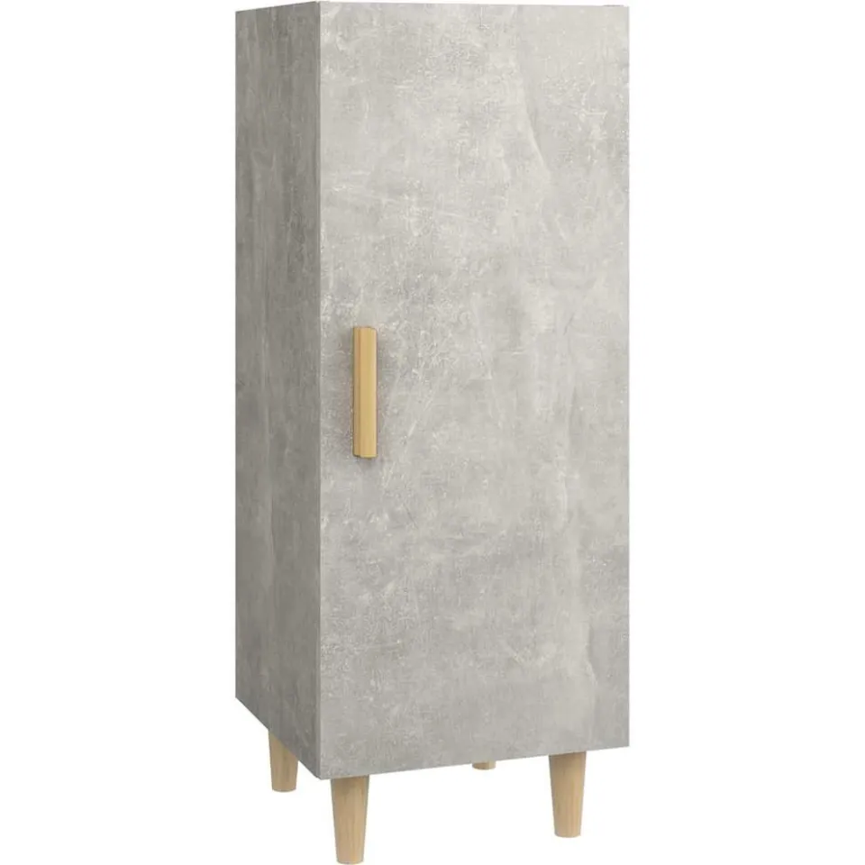 vidaXL Dressoir 34,5x34x90 cm bewerkt hout betongrijs grijs