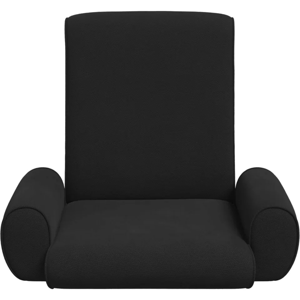 vidaXL Verstelbare vlo stoelen Zwart Grove Fluweel, foto 4
