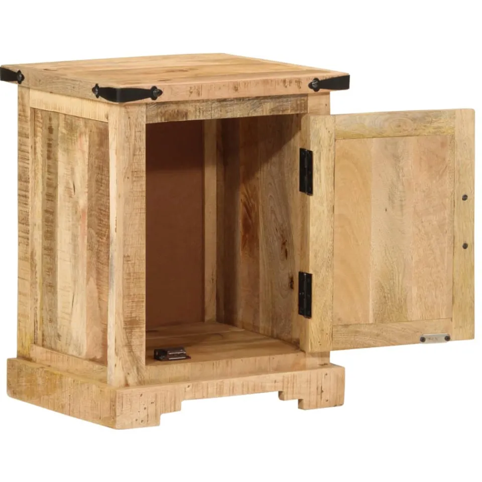 vidaXL Nachtkastje 40x35x50 cm massief mangohout bruin, foto 3