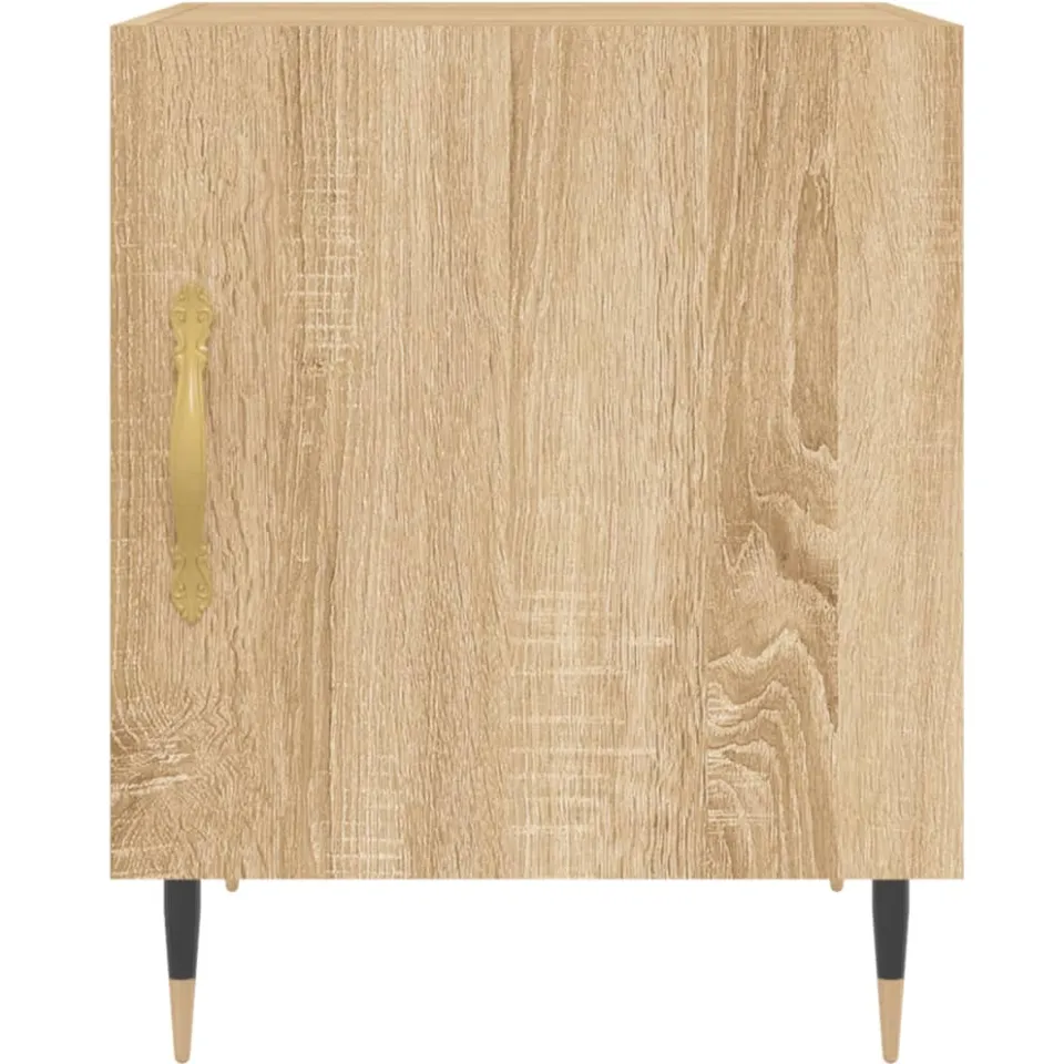 vidaXL Nachtkastjes 2 st 40x40x50 cm bewerkt hout sonoma eikenkleurig