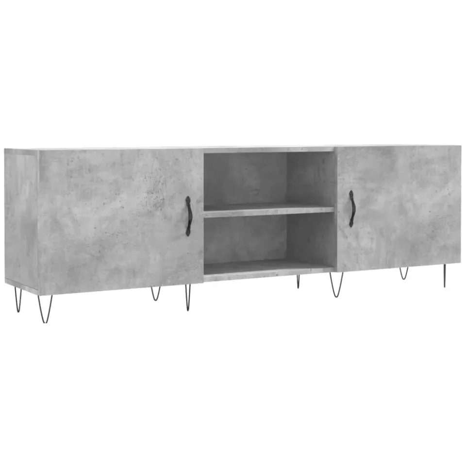 vidaXL Tv-meubel 150x30x50 cm bewerkt hout betongrijs grijs, foto 3