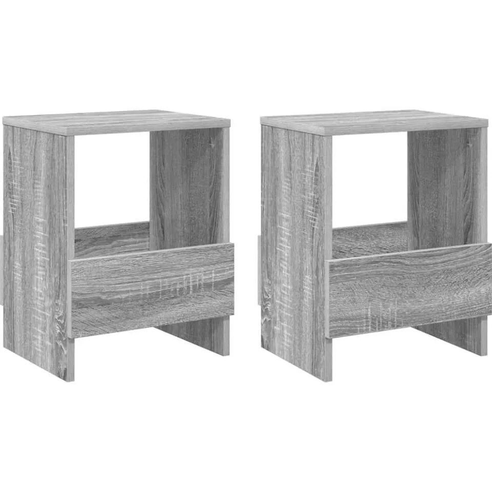 vidaXL Tijdschrift Rek 2 st Grijs Sonoma 35 x 30 x 45 cm, foto 3