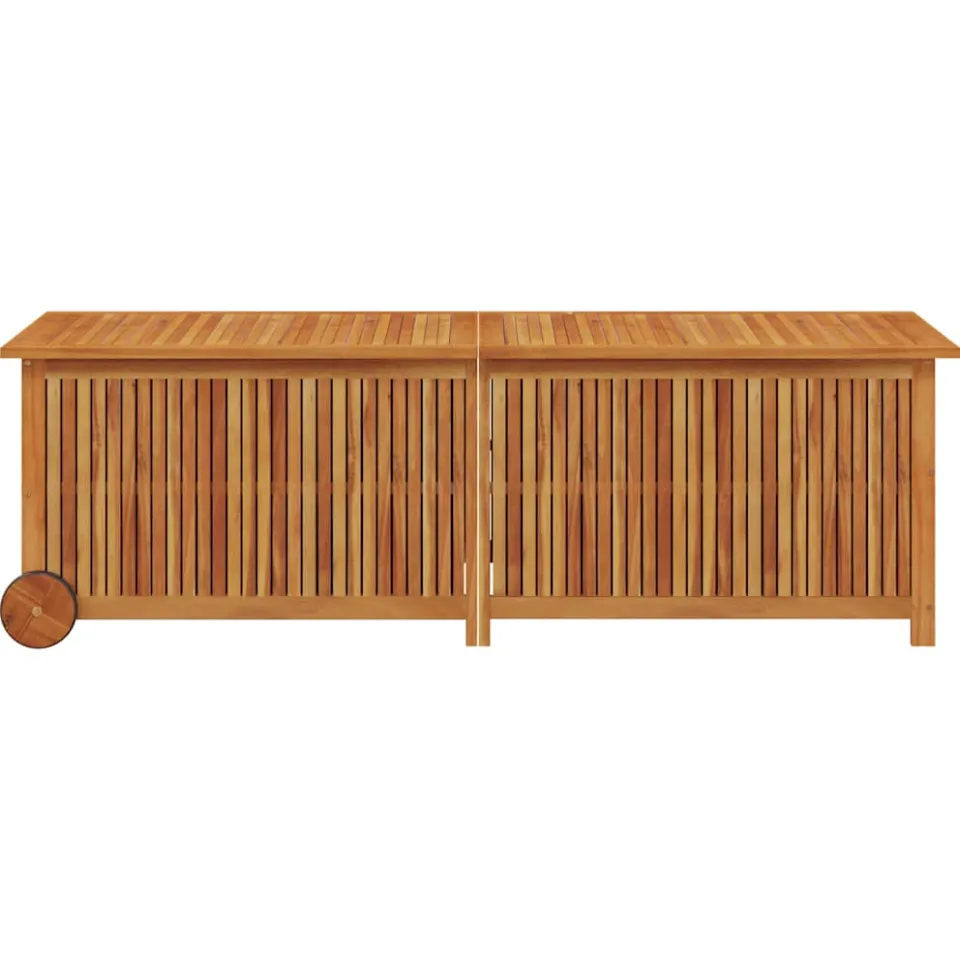 vidaXL Tuinbox met wieltjes 150x50x58 cm massief acaciahout bruin, foto 4