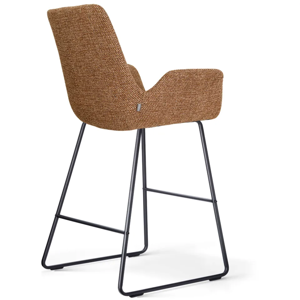 Nolon Nino-Eef barkruk bruin blend - zwart onderstel - 65 cm, foto 3