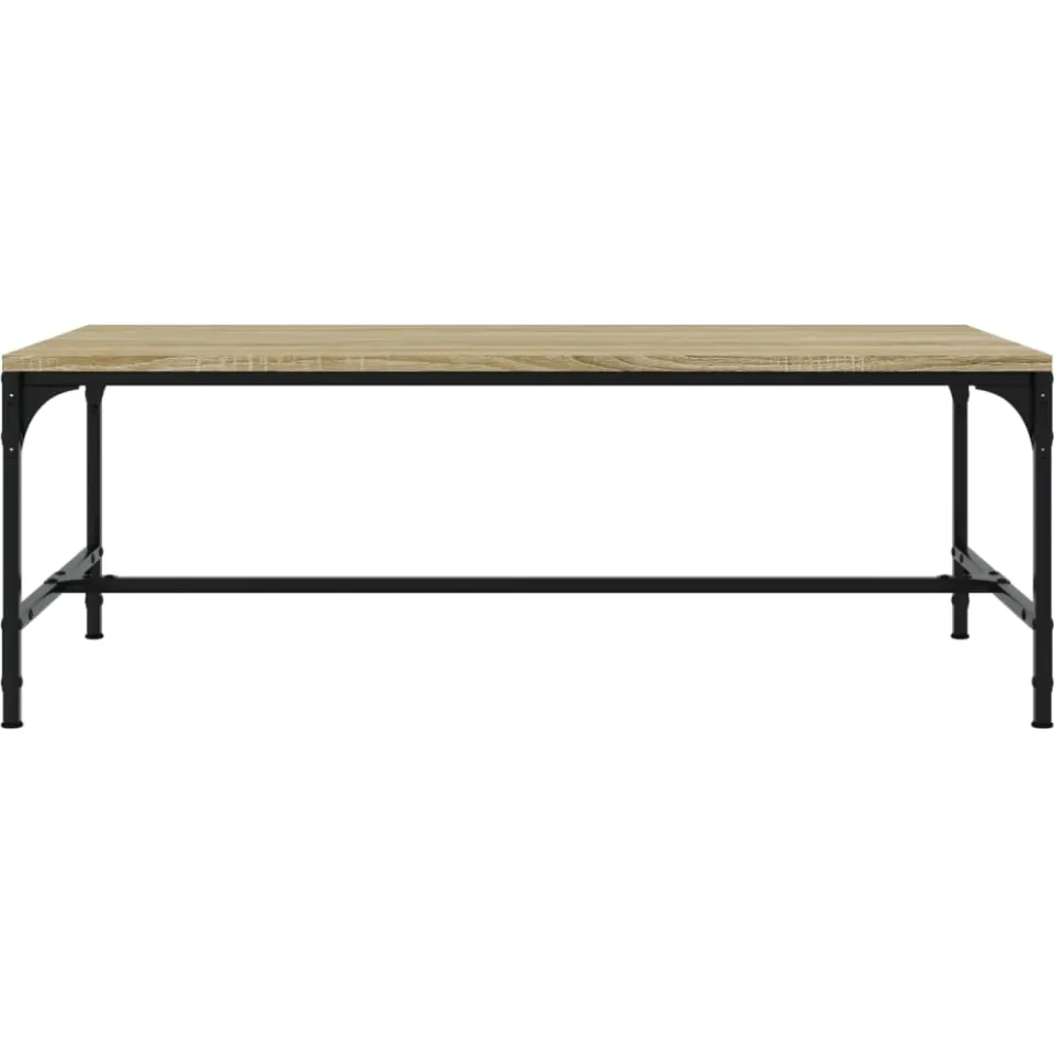 vidaXL Salontafel 100x50x35 cm bewerkt hout sonoma eikenkleurig, foto 4