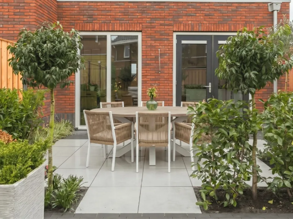 Manifesto Furniture Manifesto Rivola/ROUGH-Y Ellips 240cm dining tuinset 7-delig wit, foto 5