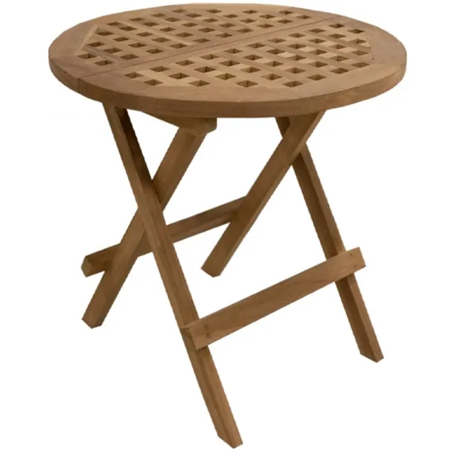 Damn Picknicktafel rond open bruin