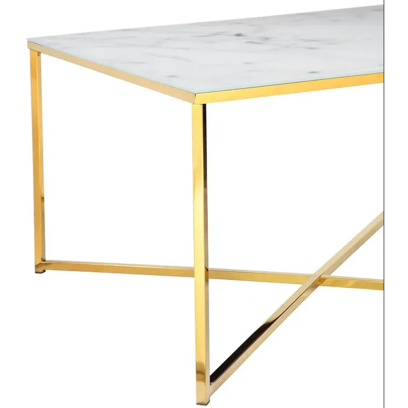 salontafel Nuray wit-goud, foto 5