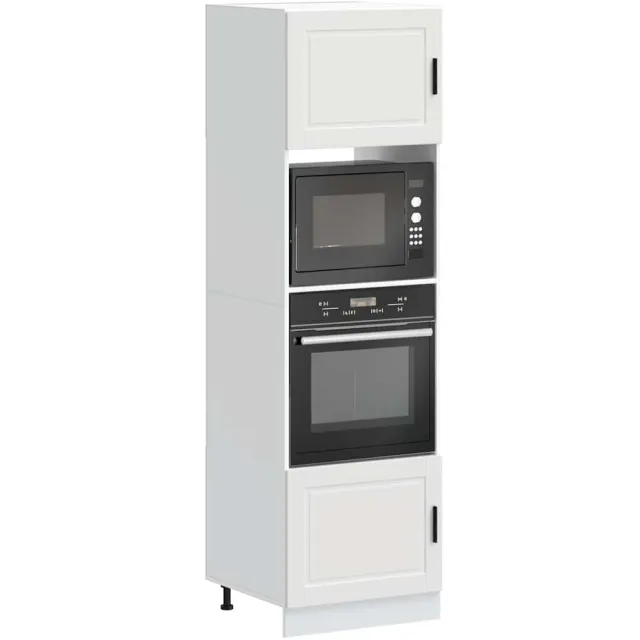 vidaXL Ovenkasten 2 st Porto bewerkt hout wit