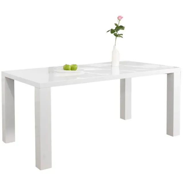 eettafel Lisboa hoogglans wit