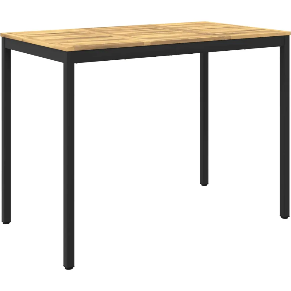 vidaXL Tuinbar Tafel NAARDEN Whitewash en zwart 141 x 80,5 x 105 cm, foto 3