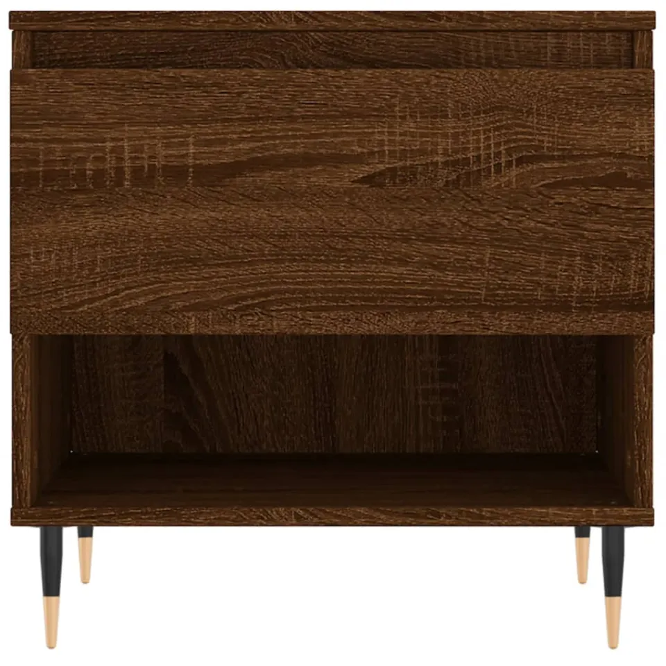 vidaXL Salontafels 2 st 50x46x50 cm bewerkt hout bruin eikenkleur, foto 4
