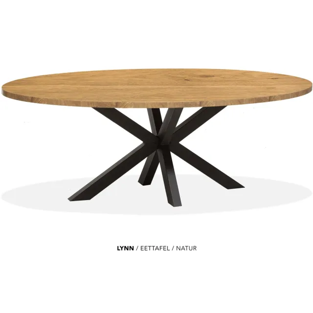 Maxfurn Lynn - Ovale eettafel Lynn | Zeer krasvast | Kleur: Natur | Afm. 180x102cm Natuurlijk eiken