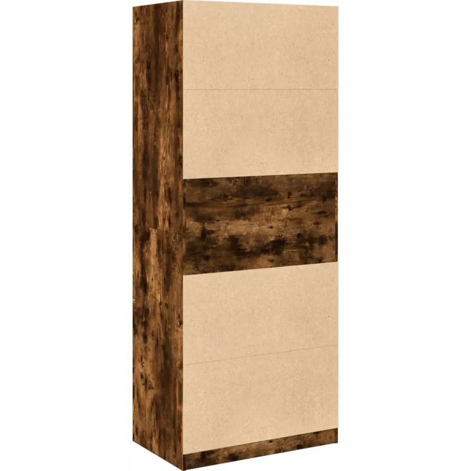 vidaXL Kledingkast 80x50x200 cm bewerkt hout gerookt eikenkleurig, foto 3
